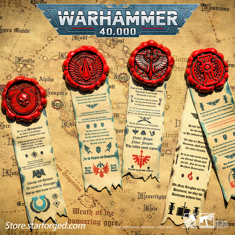 Warhammer 40K Brooch Peripheral Products Purity Seals 4 Piece Starforged Set 2